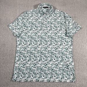 G/Fore Polo Shirt Mens XL All Over Print Performance Golf Stretch